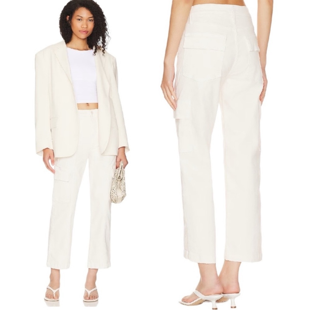 NEW MOTHER The Rambler Cargo Ankle Pants Cream Puffs Size 31